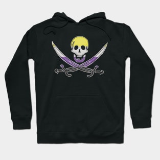 Nonbinary Pirate Pride (darkMode) Hoodie